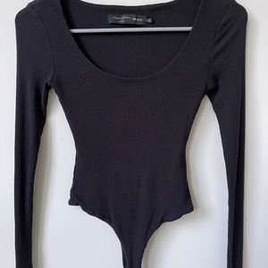 revolve black long sleeve body suit
